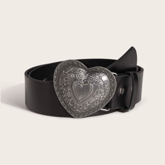 Western Heart Buckle Vegan Leather Belt main image 8